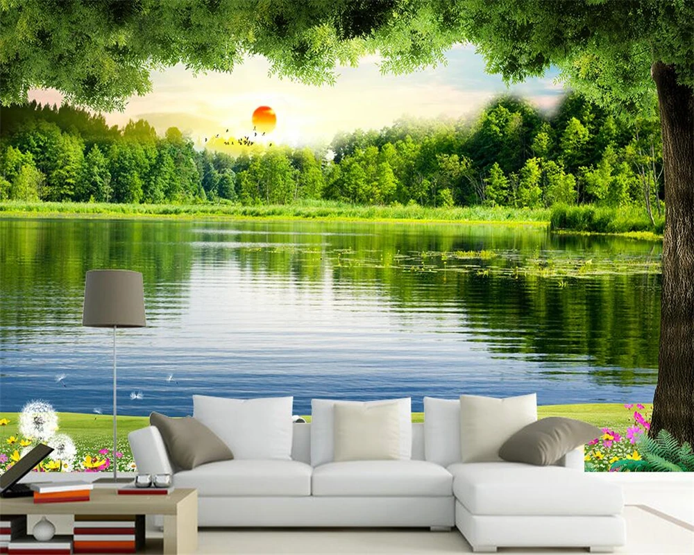 

Beibehang Custom Wallpaper Landscape 3D Stereo Expanded Space Sofa Living Room TV Background Wall 3d wallpaper papel de parede