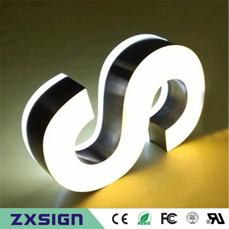 Factory Outlet Mini Acryl Front & Back Verlichting Led Letters, Kleine Led Borden Voor Receiption