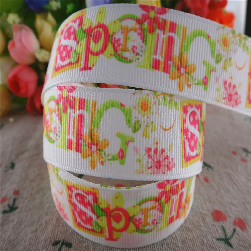 7/8" (22 mm) 10 Yards/Los Blumenmuster Ripsband Tiermuster Band DIY handgefertigte Materialien MD18022628 – Detail 2