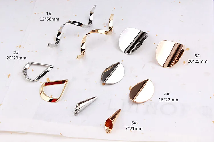 Copper Environmental Protection Electroplating Accessories DIY Handmade Korea Simple Long Wave Water Drop Earrings Materials