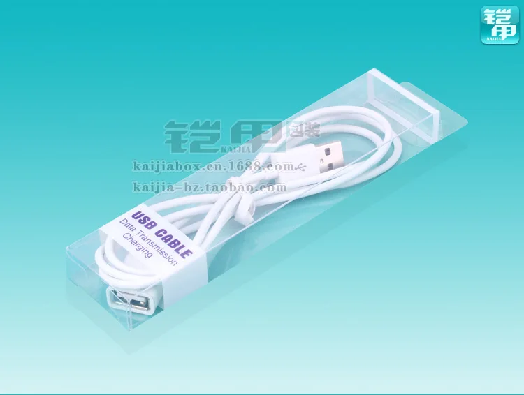 

1000 pcs Wholesale New style PVC plastic Box Packaging Packing For huawei xiaomi USB Cable Package Boxes Data Line Cables