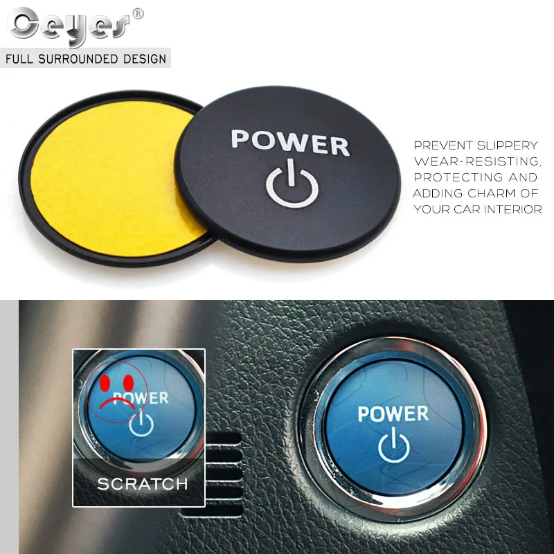 Ceyes Car Styling Interior Stickers Accessories Engine Power Start Stop Ring Case For Toyota C HR Corolla Highlander Yaris Auris