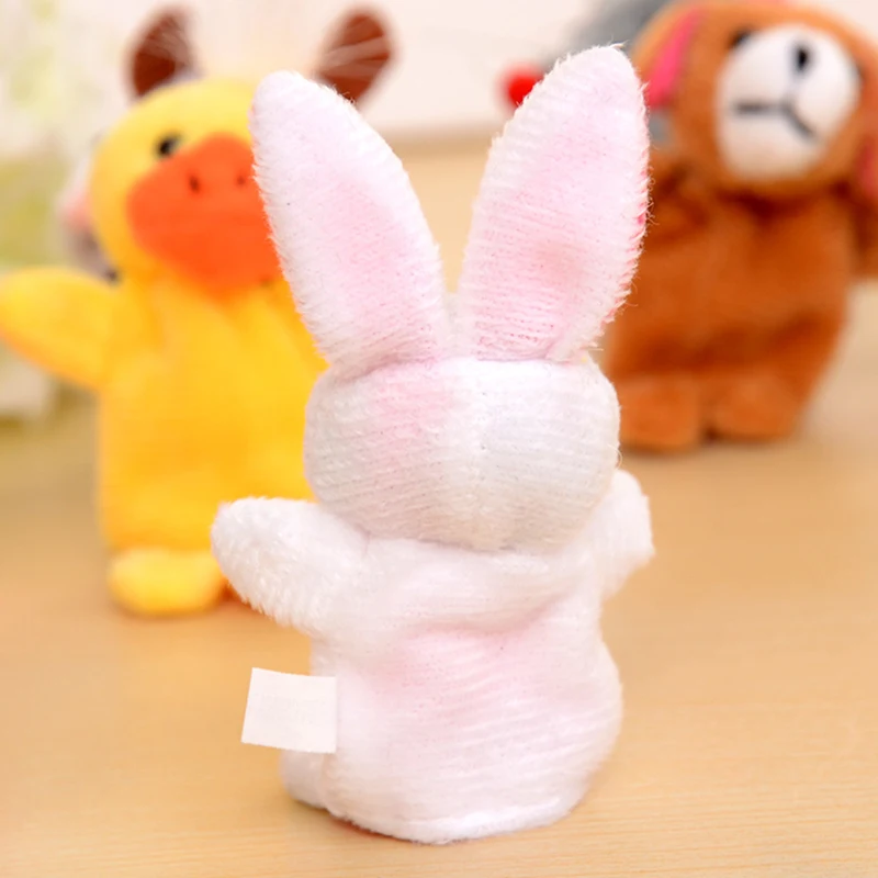 1pcs small animals finger dolls toys puppets cute small animal finger doll double fabric smooth thread puppets