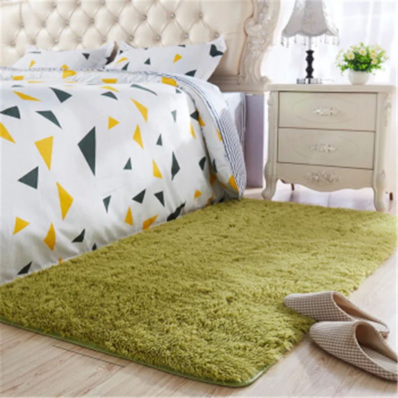 Top selling long hair Thickened washed silk hair non-slip carpet living room coffee table blanket bedroom rugs  bedside mat