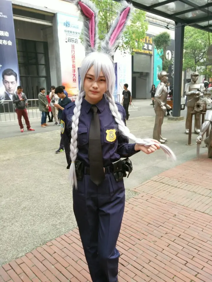 Nick Wilde Judy Hopps Cosplay Costume with bag 11