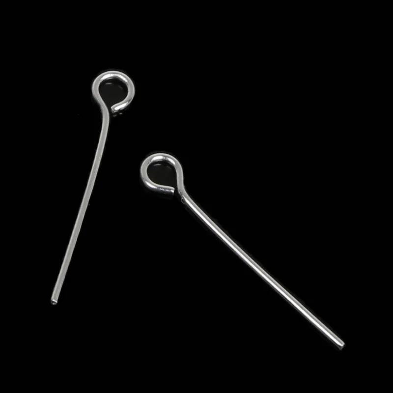 200 قطعة مختلطة 15/20/25/30/35/40 مللي متر الفولاذ المقاوم للصدأ العين دبابيس DIY بها بنفسك القرط سوار صنع المجوهرات النتائج