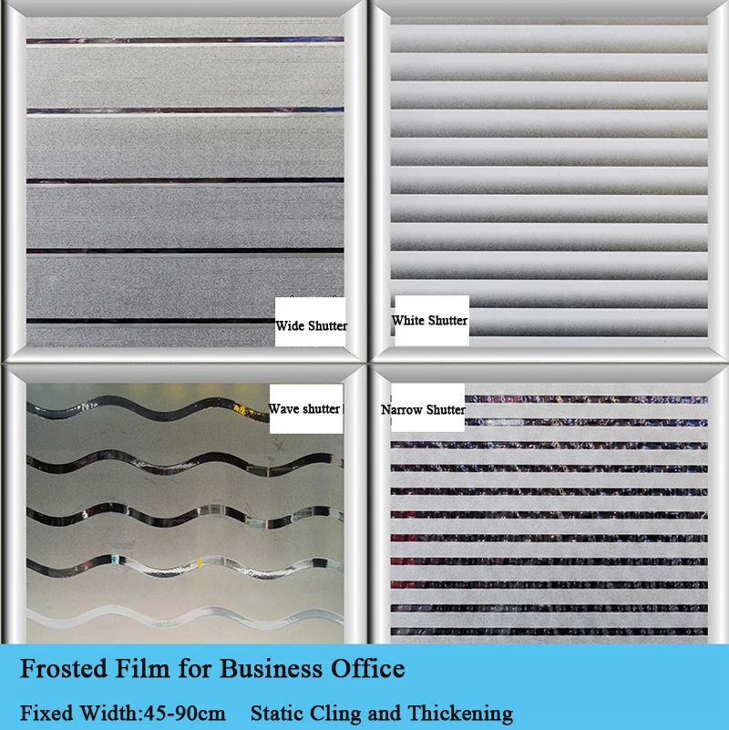 

Strips Style Thickening Frosted Static Sticker,No Gluey Shutter Film,Office Glass Partition Decor,Security Glass Stripe Sticker