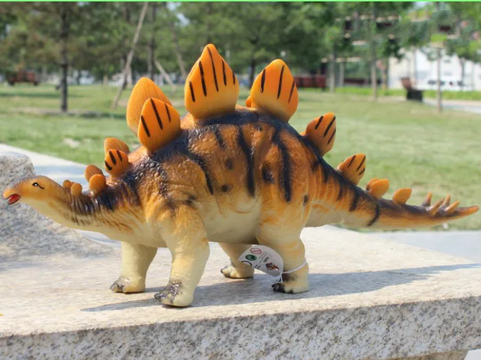 50Cm Lembut Dinosaurus Stegosaurus Lembut PVC Hewan Model Tangan Dicat Aksi Gambar Mainan Koleksi Anak-anak Hadiah