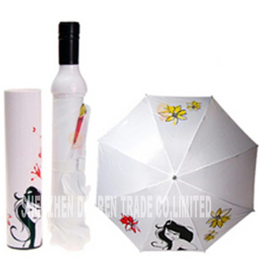 10 pcs / lot High Quality Custom  Umbrellas Creative bottle of wine Umbrella 31 colors wine bottle umbrella craft umbrella