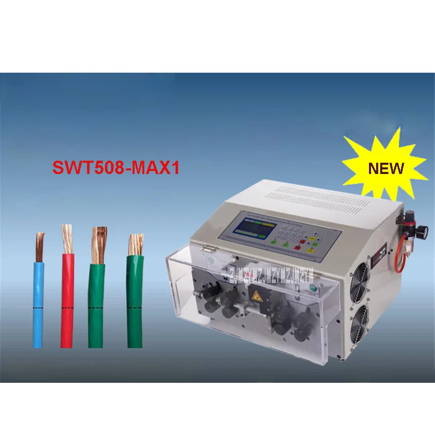 

SWT508-MAX1 Eight-wheel Automatic Computer Wire Stripping Machine/Cutting Machine 110V/220V 800W 4000-5000 Strips/Hour 0.3-25mm2