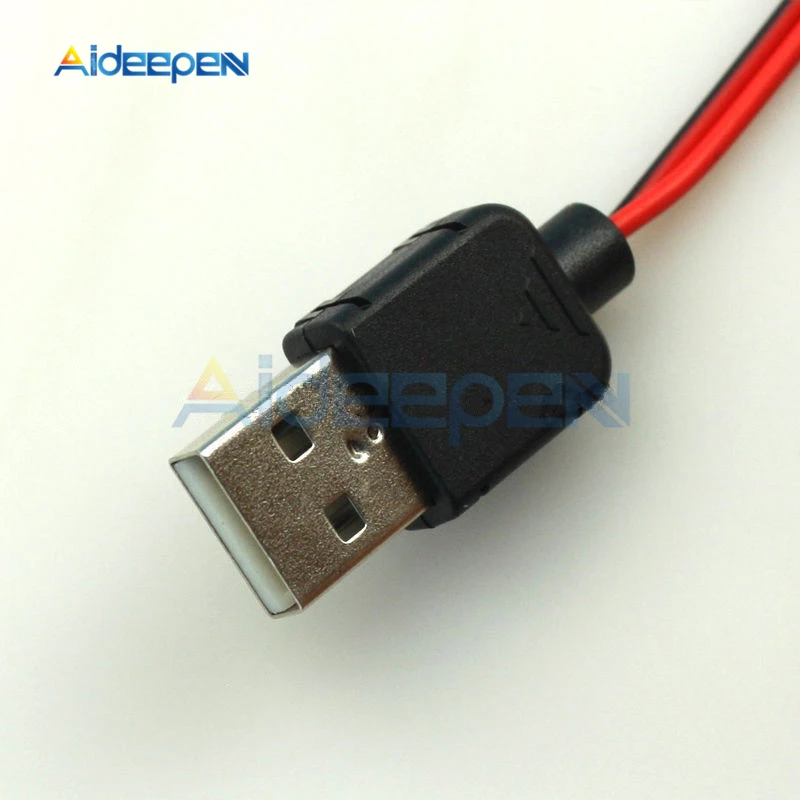 5 buah USB klip buaya steker kawat buaya pria AV untuk USB Tester detektor DC voltase Meter kapasitas Ammeter Monitor pengukur daya