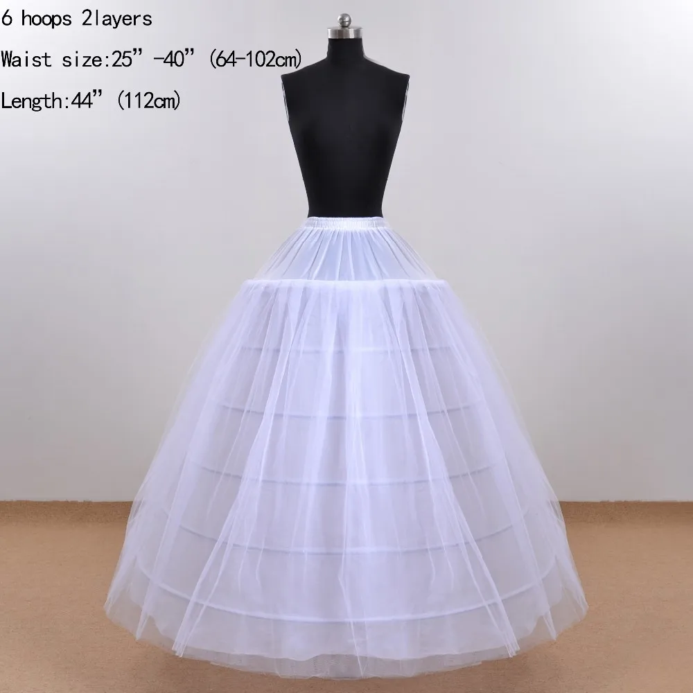 Vestido de baile 6 hoops petticoat casamento deslizamento crinoline nupcial underskirt camadas desliza underskirts