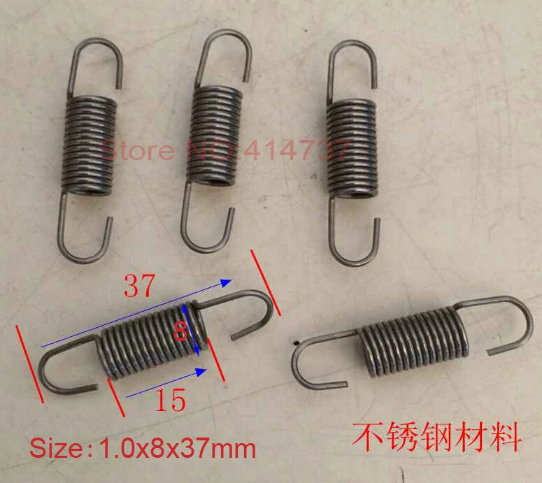 

20pcs/lot 1.0*8*37mm 1.0mm wire Stainless steel extension tension spring springs