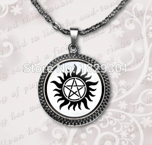 2017 Special Offer Hot Maxi Necklaces Collares Collier Supernatural Sam Dean Winchester Necklace Jewelry Glass Dome Pendant HZ1