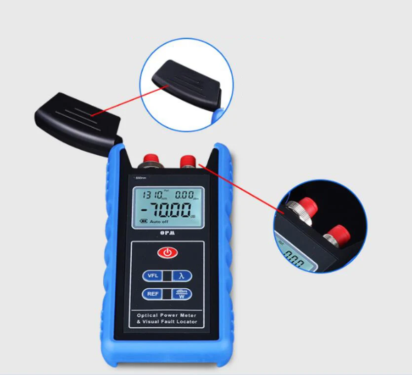 Medidor de potência de fibra óptica portátil TL-560, fonte de luz laser e localizador visual de falhas de fibra óptica de 5mw