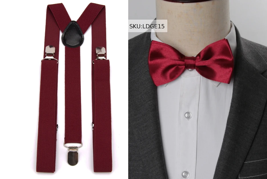 Hosenträger Fliege Set Männer Mode Suspensorio für Mann Junge Frauen Bowtie Hosenträger Hosen Tirantes Hochzeit Freizeit Hemd Bleibt – Detail 13