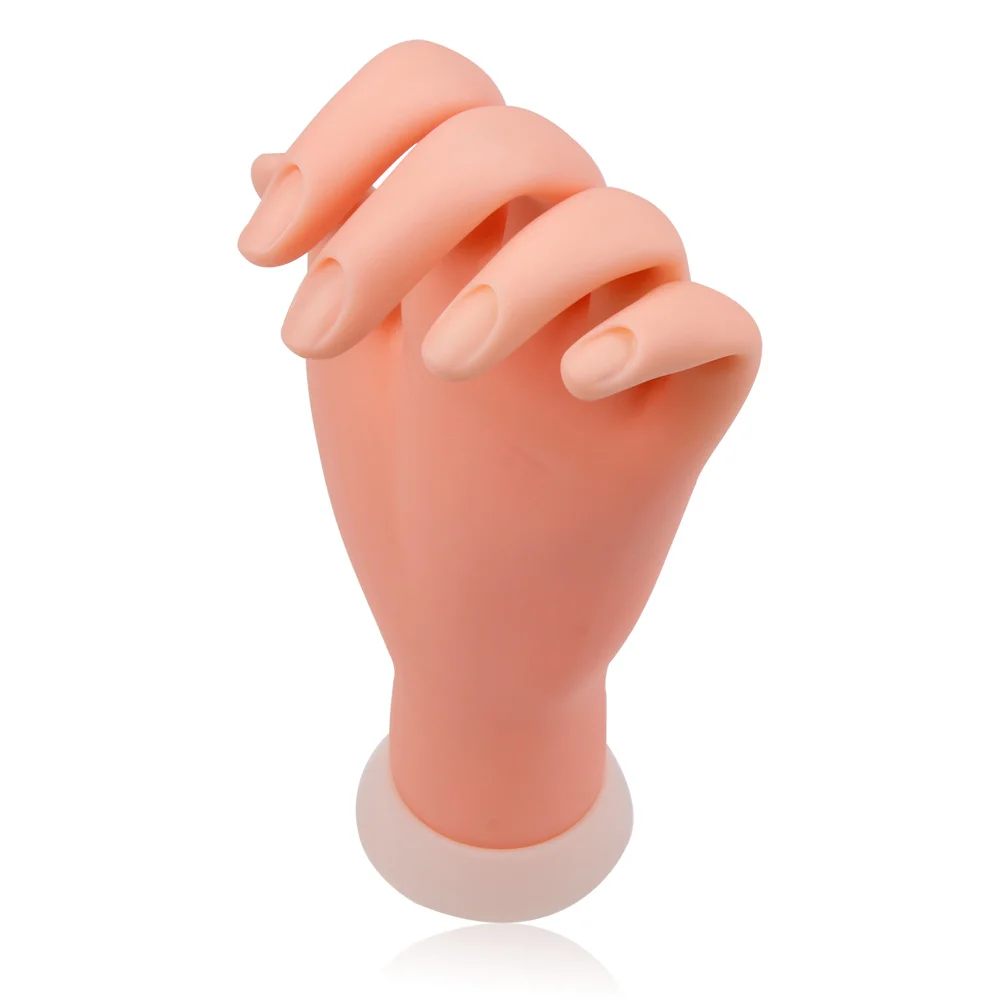 Soft Nail Art Practice Hand Movable Plastic Flectional Mannequin Flexible Model Training Display for Nail Art Manicure Tool