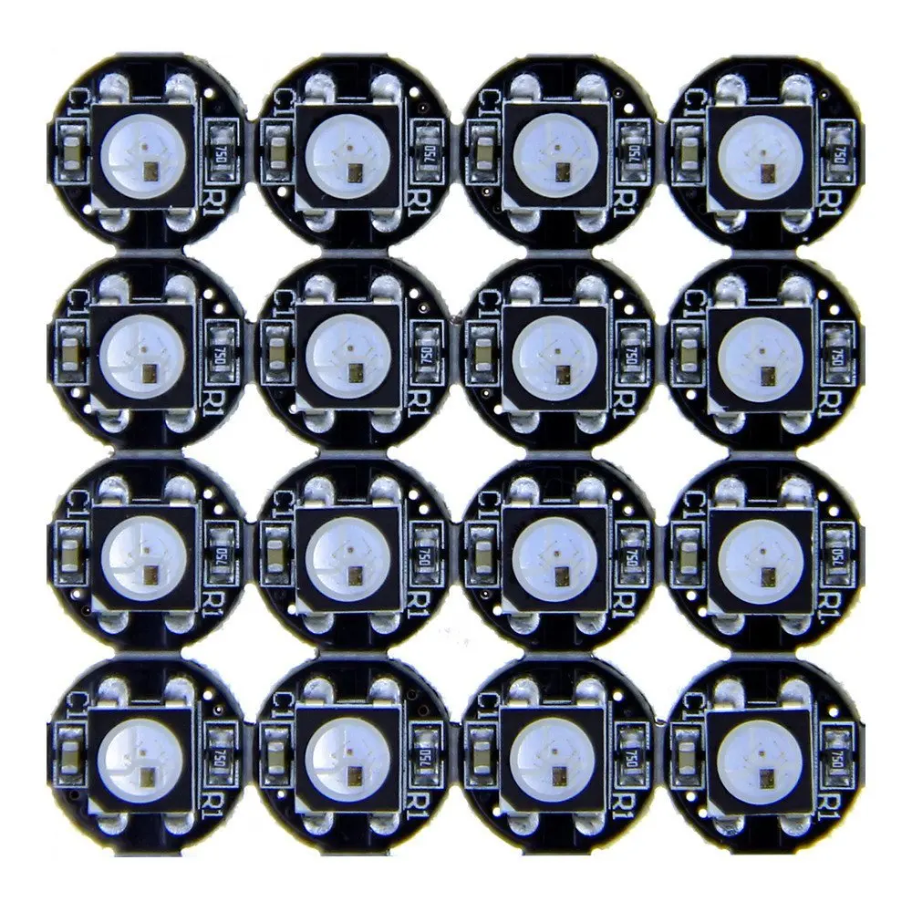 WS2812B Matrix 4-Pin WS2812 LED Chip & Heatsink 5V 5050 RGB WS2811 IC Built-in 10~1000pcs(100pcs/board)