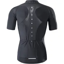 Men's Black Reflective Cycling Jersey #4