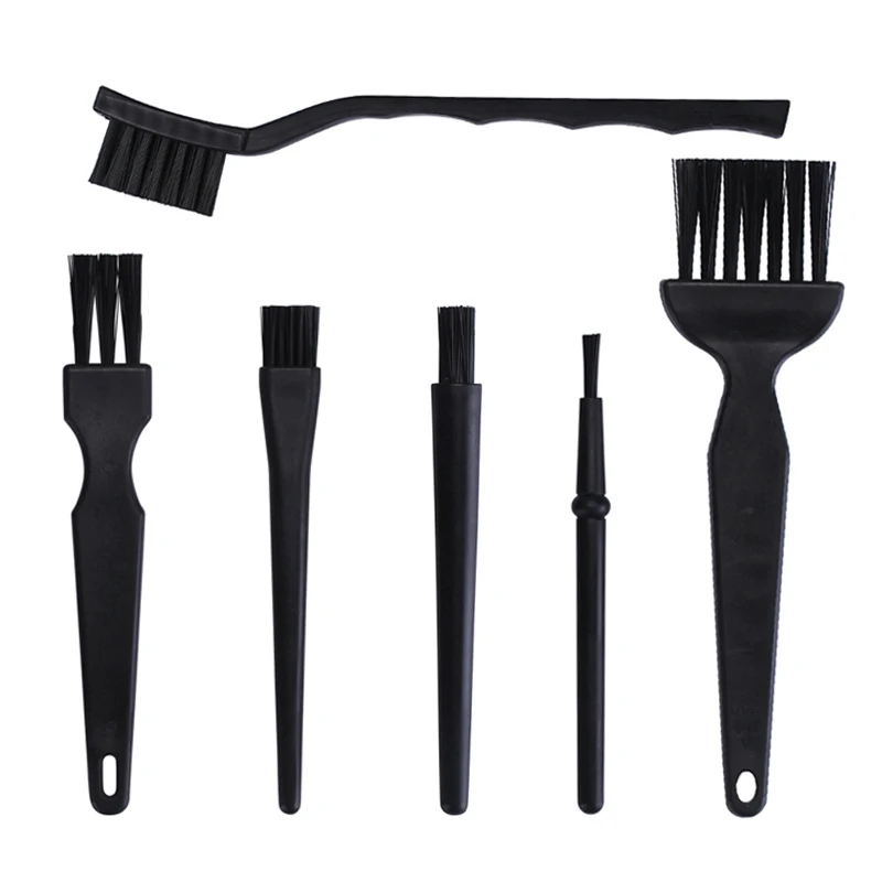 6Pcs/Lot ESD Anti-Static Safe Brush Synthenic Fiber Non Slip Handle Cleaning Dust Brush Tool For Mobile Phone Tablet PCB Rework