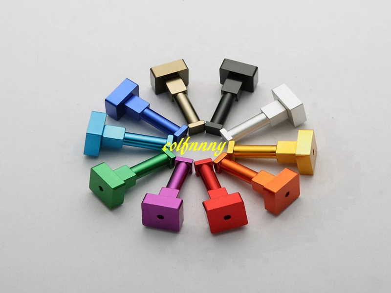 100pcs/lot  Aluminum DIY Square Towel Wall Hook Nail Bathroom Kitchen Clothes Key Hat Rack Bag Hanger Holder