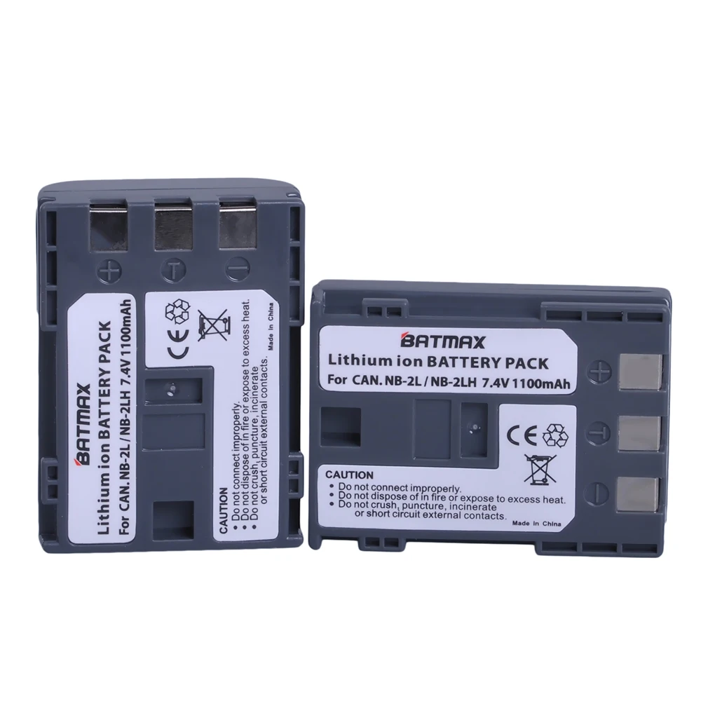 2Pcs 7.4V 1100mAh NB-2L NB 2L NB2L NB-2LH NB 2LH NB2LH Digital Camera Battery for Canon Rebel XT XTi 350D 400D G9 G7 S80 S70S30