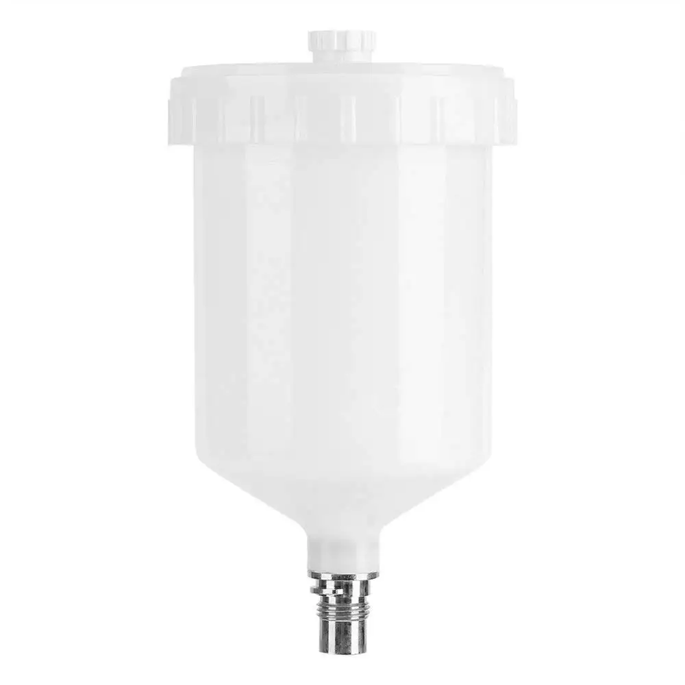 Plastic Hvlp Paint Cup Pot for Sata Sprayer Cup Connector Jet Paint Sprayer 600Ml white