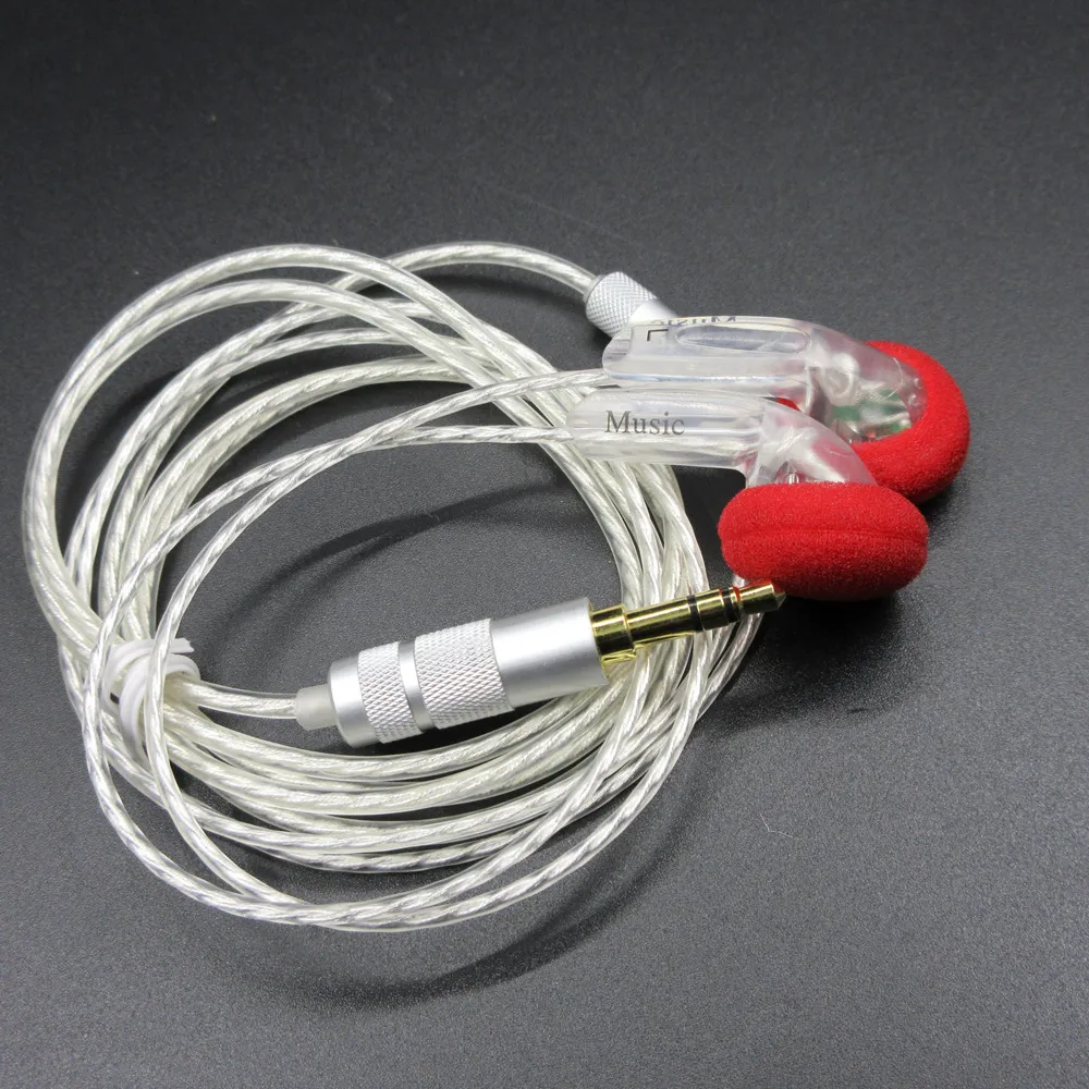 FENGRU Earphone In-ear MX500S/MX760, Earphone kepala datar DIY, earbud Bass HiFi, earbud DJ, suara Bass berat