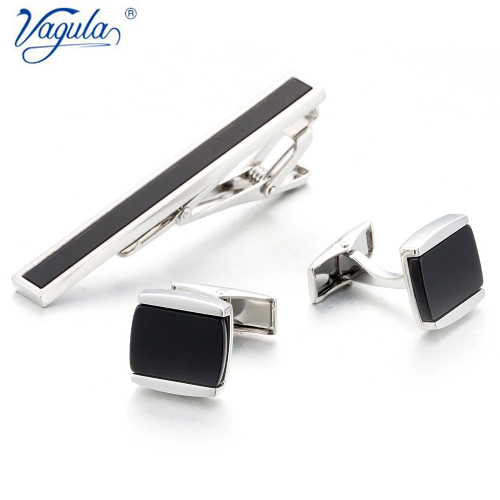 

VAGULA Man Classic Cufflinks Tie Clip Set Luxury Necktie Tie Bar Designed Clasp Tie Clip Gift Wedding Tie Pin 23