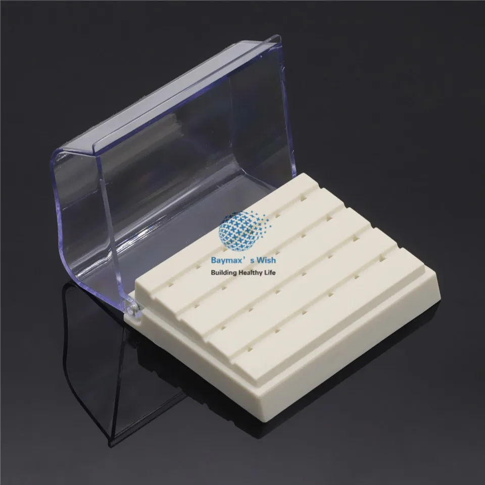 Dental Plastic FG/RA(20+4) Burs Holder Block Case 24 Holes Slots 3Pcs 3Color