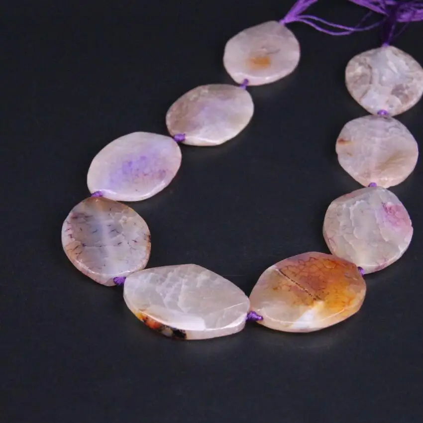 

Approx9 шт/прядь светло-фиолетовые Агаты "вены дракона" граненая плита бусины, натуральный драгоценный камень ломтик подвески ювелирные изделия