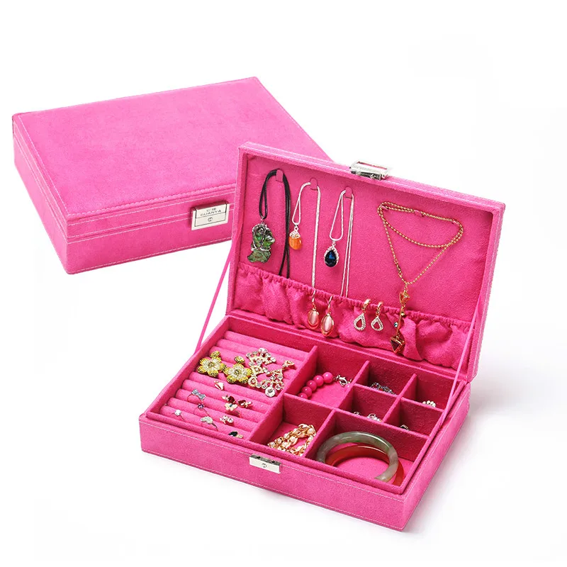 Jewelry Boxes Fashion Large Capacity Jewelry Makeup Storage Boxes Five Colors Available Jewelry Storage Boxes