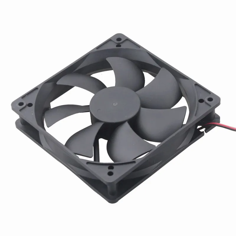 2 pieces Gdstime 12V 120x120x25mm 12CM 5 inches Hydraulic Bearing DC Cooling Fan 120mm x 25mm 12025