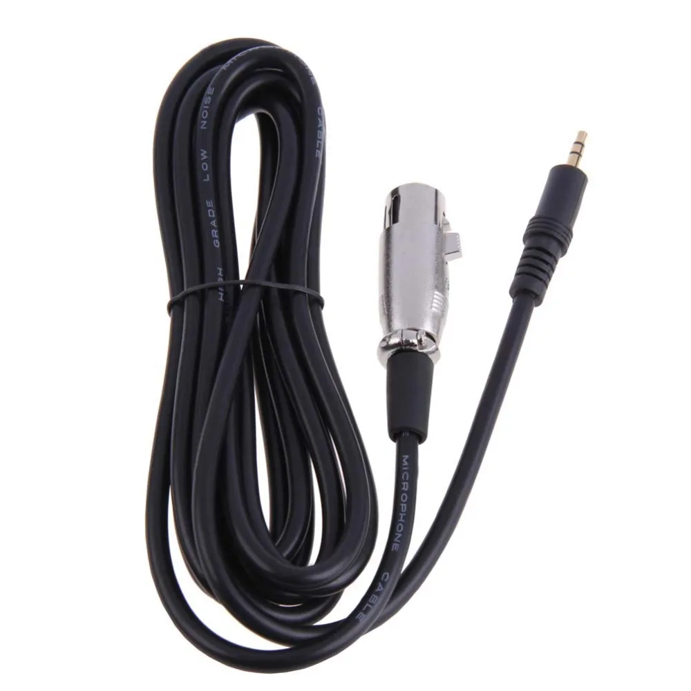 

3M XLR 3 Pin Female to Right Angle 1/8 XLR3F to Right-angle 3.5 mm TRS for DV Camera/ Microphone Mic Audio Extension Cord