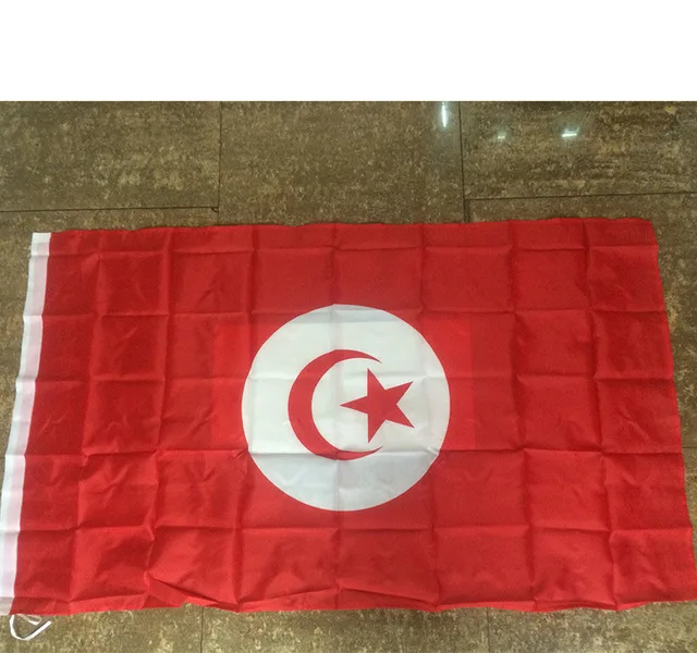 Free Shipping Tunisia Flag NEW 90x150cm Tunisian Flag 100% Polyester 3x5ft Flag of Tunisia