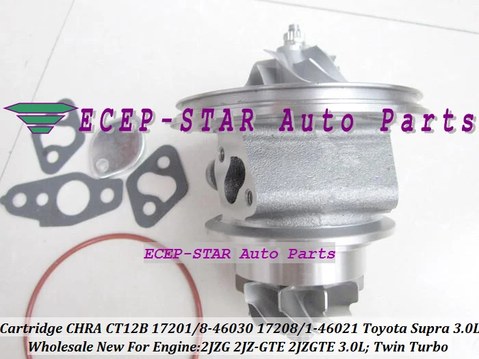 one Twin Turbo Cartridge CHRA CT12B 17208-46030 17208-46021 17201-46021 17201-46030 For TOYOTA Supra 1993- 2JZ-GTE 2JZGTE 3.0L