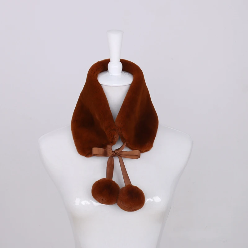 Nerazzurri-bufandas de marca de lujo para mujer, bufanda de diseñador de piel de conejo de imitación, cuello sólido grueso y cálido, a la moda, para invierno, 2019