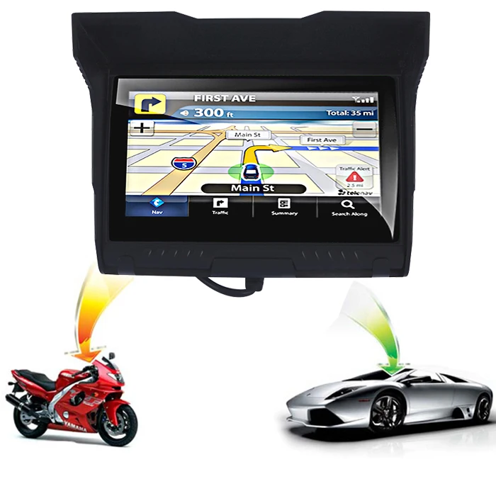 Fodsports 5 inch motorcycle waterproof GPS Motorbike Bluetooth Navigator car navigation 256M RAM 8GB Flash free map