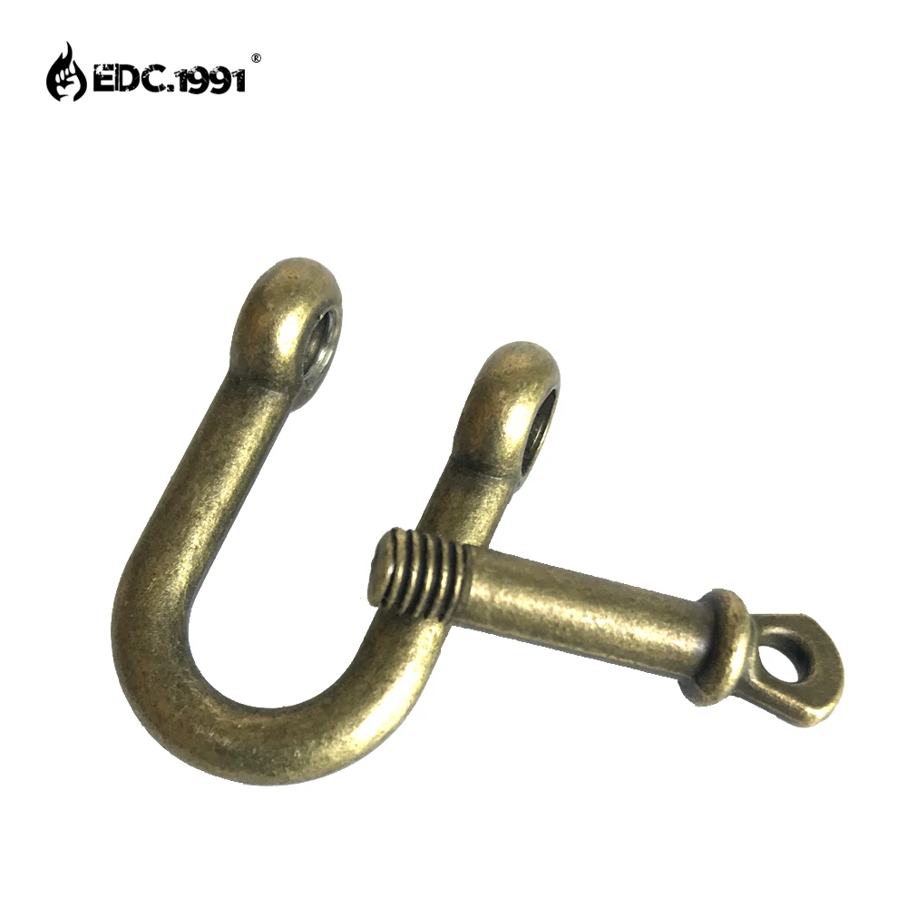 EDC.1991 10PCS Stainless Steel U Shape Shackle Anchor Shackle Adjustable Outdoor Rope Paracord Bracelet Buckle Outdoor Tool