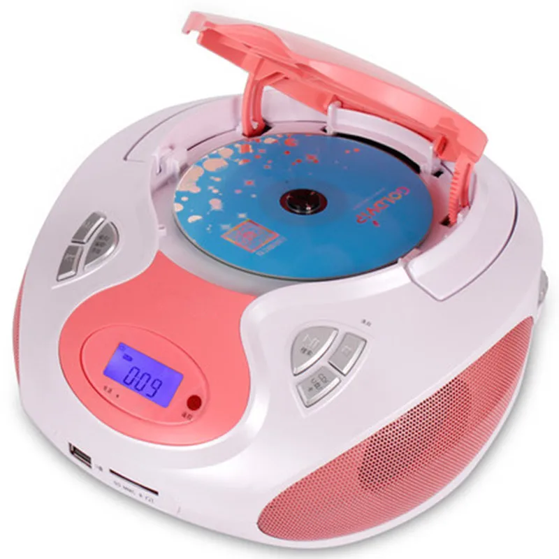 Portable CD player fetal education machine USB.SD / MMC / MS card U disk playback portable FM radio 3.5 audio input Speaker