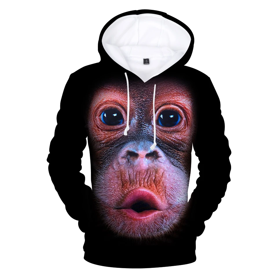 Gorilla / Tiger / Lion 3D Print Hoodie Men And Women Autumn Winter Sweatshirt Hip Hop Streetwear Hooded Jacket