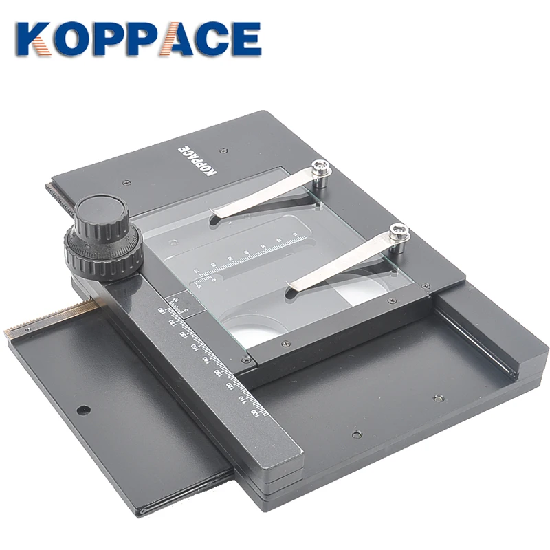 

KOPPACE Microscope Stage Horizontal Moving 75mm Vertical 55mm XY Moving Stage For Stereo Microscope Installation Size 95mm