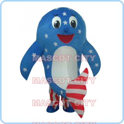 

mascot patriot Dolphin mascot costume wholesale for sale adult size cartoon sea animal dolphine theme anime cosplay costumes2802