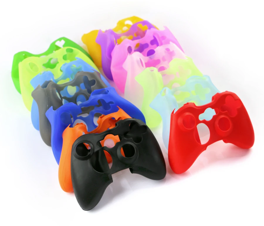 Multi-colors 14 colors controller joystick Silicon Skin protector Case Cover for Xbox 360 Controller