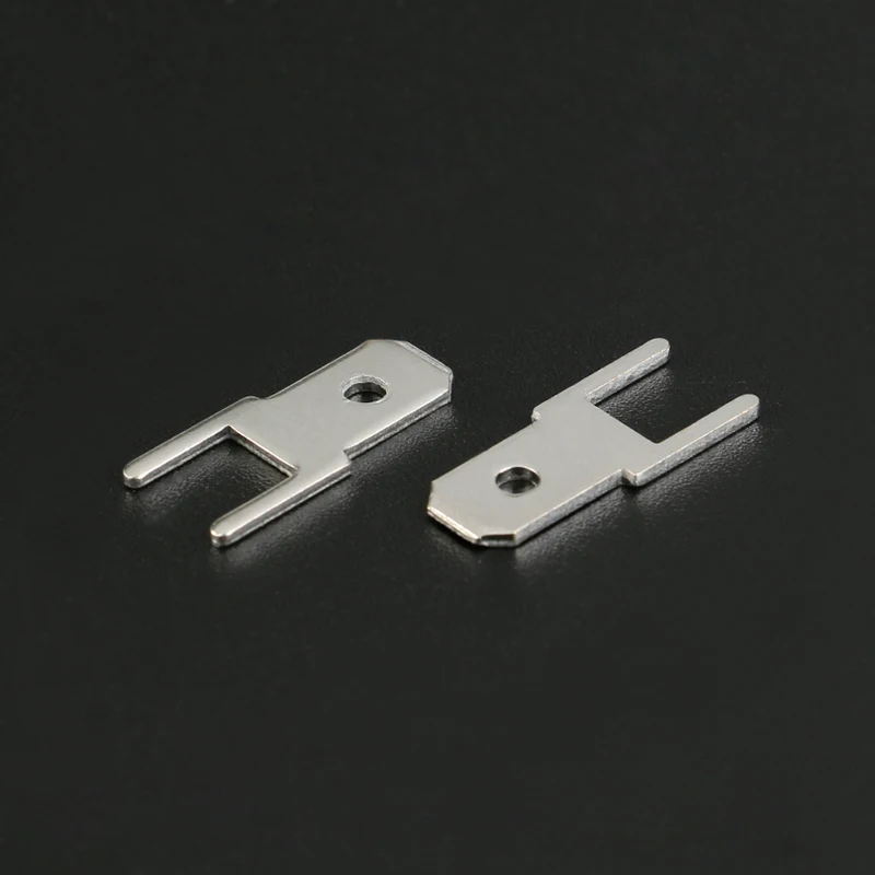 50pcs 2.8/4.8/6.3MM Inserts Plug male Terminal PCB Solder lug thickness 0.8 two legs ,PCB welding sheet