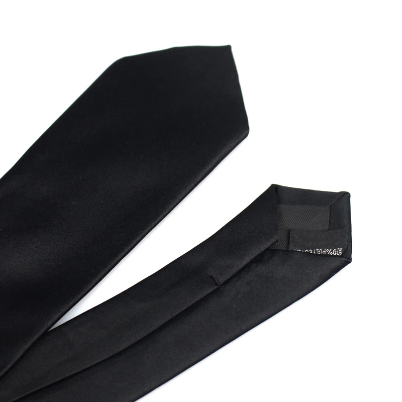 Corbatas clásicas negras para hombres, corbatas de seda para boda, fiesta, negocios, corbata de cuello para adultos, corbata sólida informal, 3