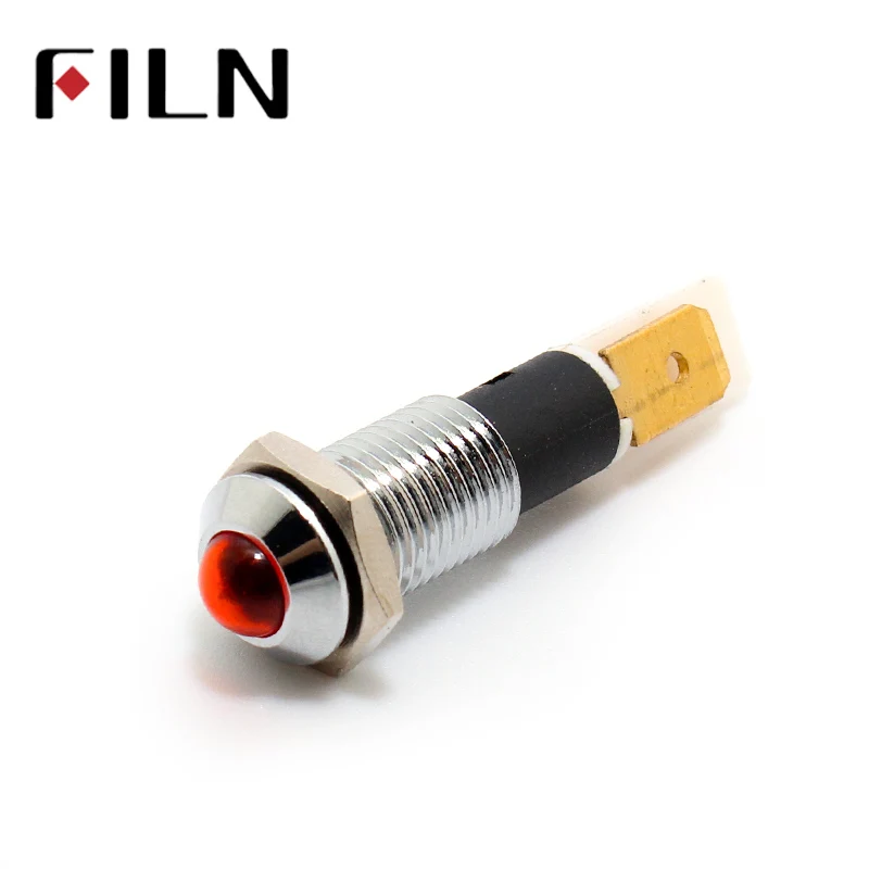 FILN-luz indicadora FL1M-10SJ-1, led roja, verde, amarilla, azul, blanca, 6v, 24v, 36v, 48v, 110v, 220v, 12v