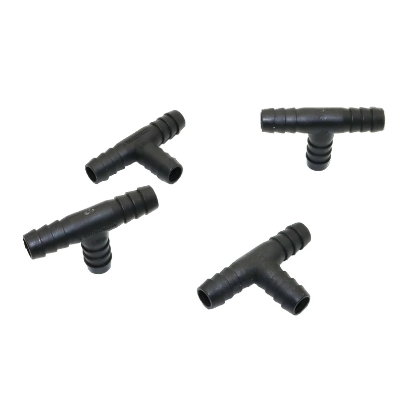 10pcs T-type Three-way Splitter Garden Watering Irrigation Pipe Fittings Irrigation System Components Barbed Connector Taps