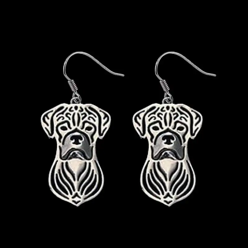 Women's Alloy Drop Earrings Jewelry Metal Boxer Dog Earrings