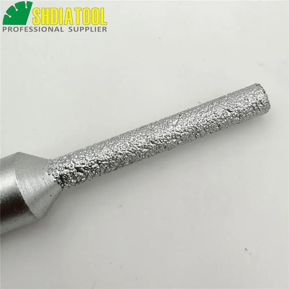 SHDIATOOL No. 4 Brazed Diamond Router Bits With 1/2" Shank For Marble/granite Edge Profile Staight Knife Router Cutter For Stone